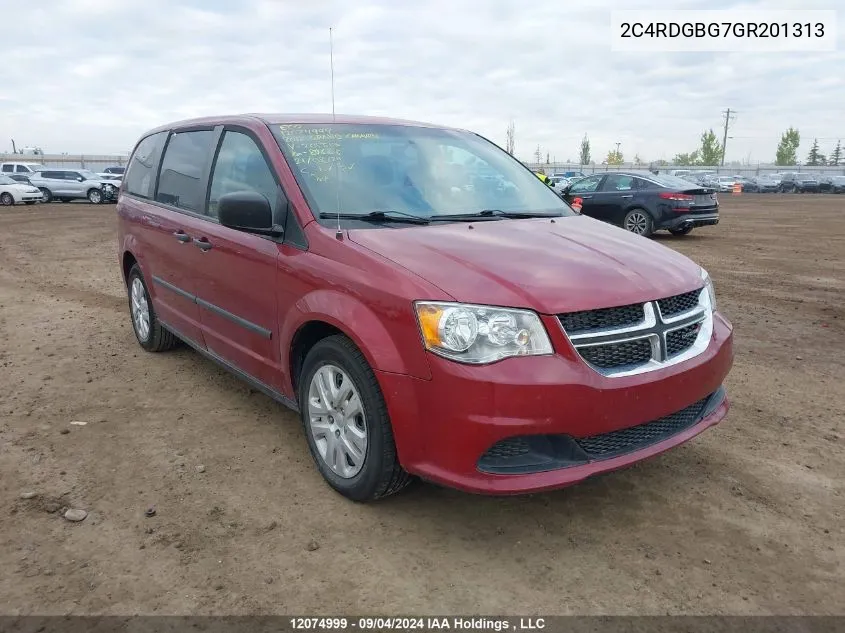 2016 Dodge Grand Caravan Se/Sxt VIN: 2C4RDGBG7GR201313 Lot: 12074999