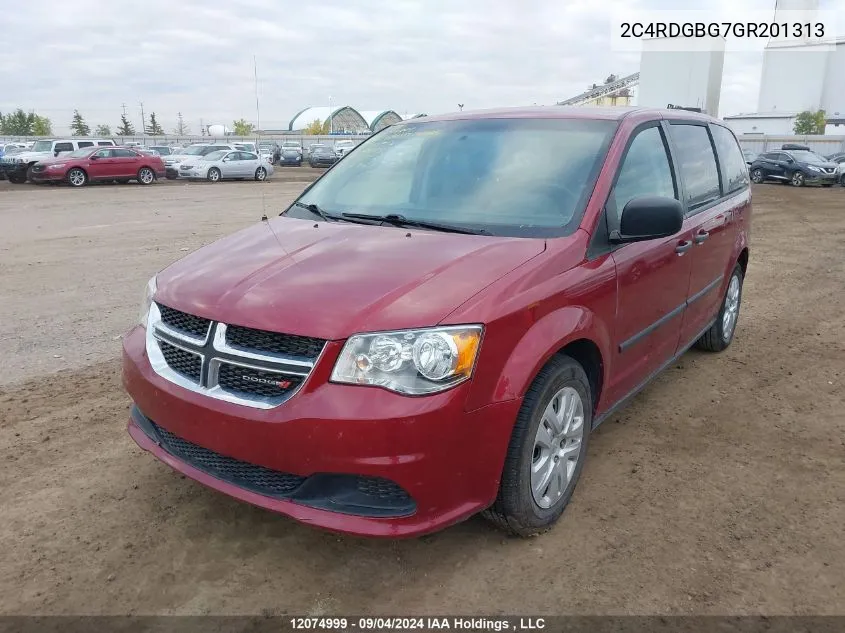 2016 Dodge Grand Caravan Se/Sxt VIN: 2C4RDGBG7GR201313 Lot: 12074999