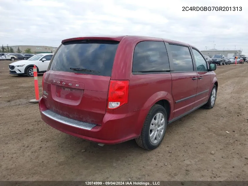 2016 Dodge Grand Caravan Se/Sxt VIN: 2C4RDGBG7GR201313 Lot: 12074999