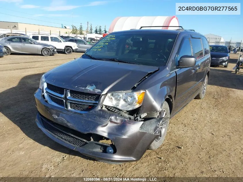 2016 Dodge Grand Caravan Se/Sxt VIN: 2C4RDGBG7GR277565 Lot: 12088396