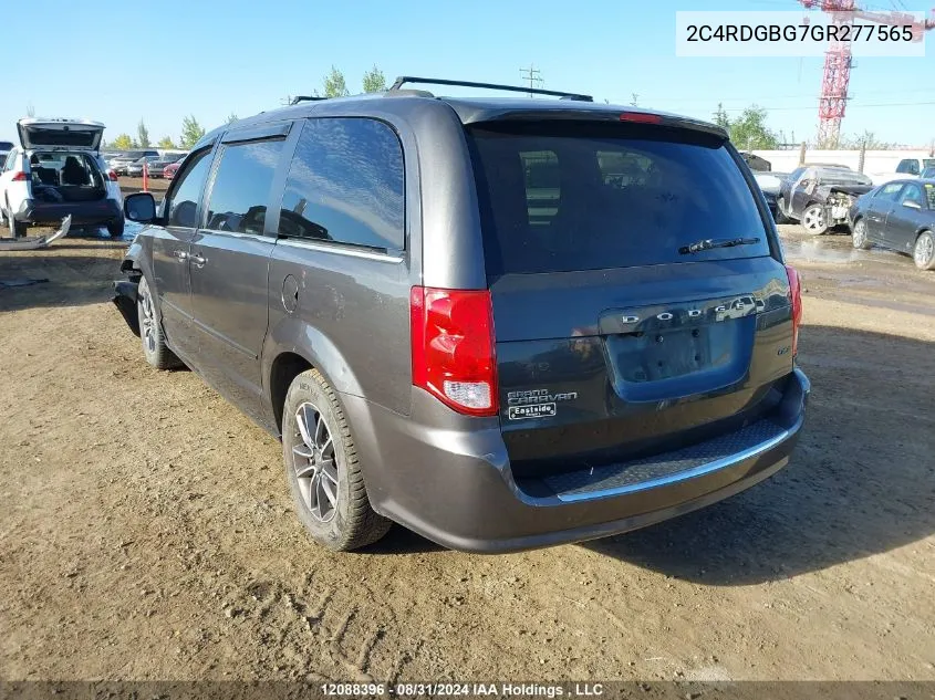 2016 Dodge Grand Caravan Se/Sxt VIN: 2C4RDGBG7GR277565 Lot: 12088396