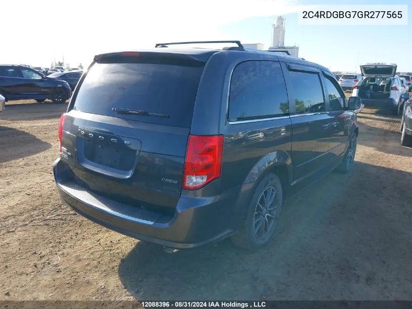 2016 Dodge Grand Caravan Se/Sxt VIN: 2C4RDGBG7GR277565 Lot: 12088396