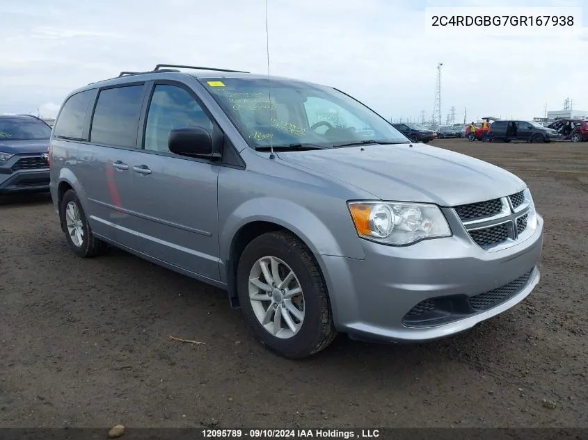 2C4RDGBG7GR167938 2016 Dodge Grand Caravan Se