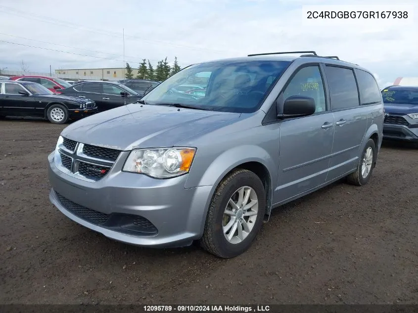 2C4RDGBG7GR167938 2016 Dodge Grand Caravan Se