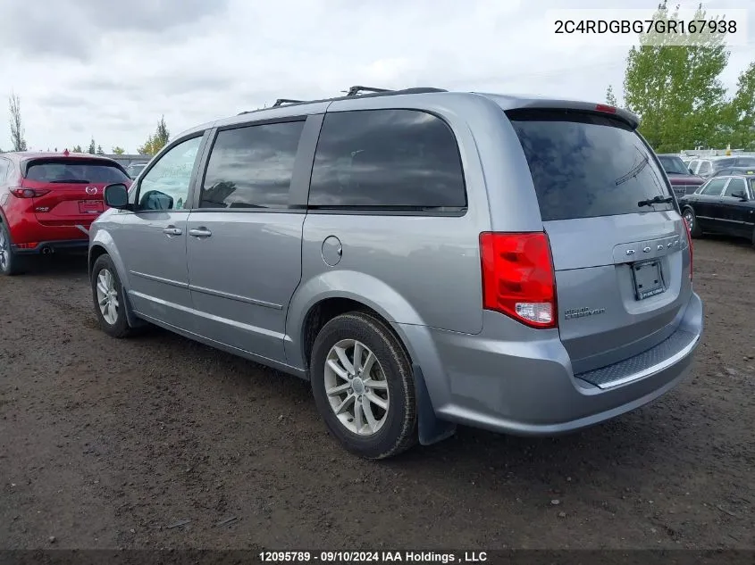 2016 Dodge Grand Caravan Se VIN: 2C4RDGBG7GR167938 Lot: 12095789