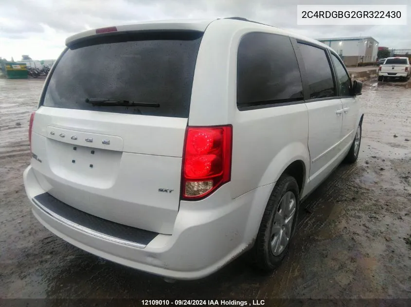 2C4RDGBG2GR322430 2016 Dodge Grand Caravan Se/Sxt