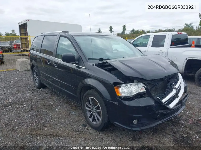 2016 Dodge Grand Caravan Se VIN: 2C4RDGBG6GR330921 Lot: 12109879