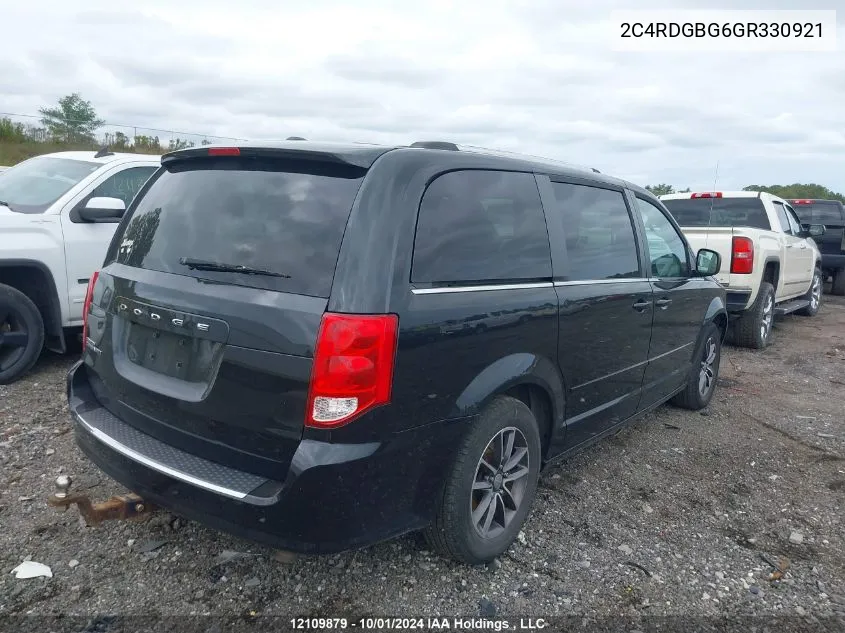 2016 Dodge Grand Caravan Se VIN: 2C4RDGBG6GR330921 Lot: 12109879