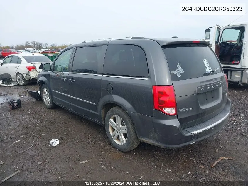 2016 Dodge Grand Caravan Crew VIN: 2C4RDGDG2GR350323 Lot: 12133525