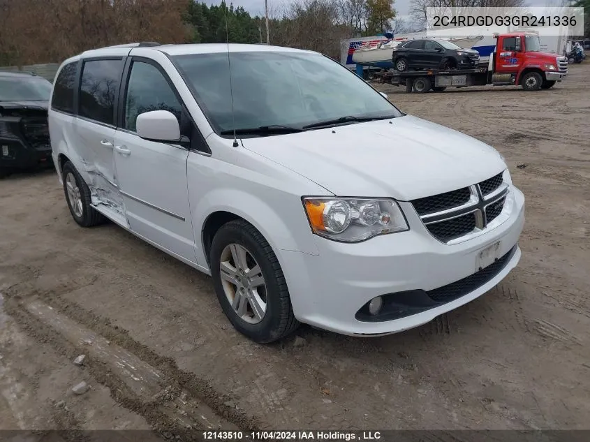 2C4RDGDG3GR241336 2016 Dodge Grand Caravan Crew