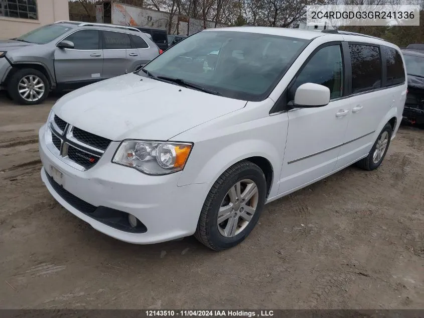 2C4RDGDG3GR241336 2016 Dodge Grand Caravan Crew