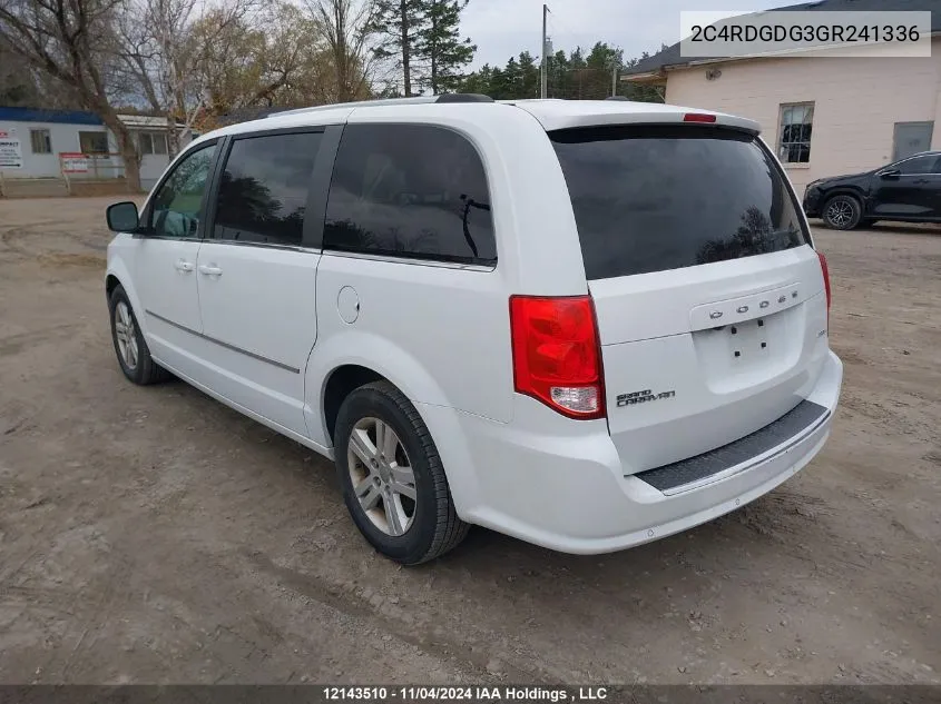 2C4RDGDG3GR241336 2016 Dodge Grand Caravan Crew