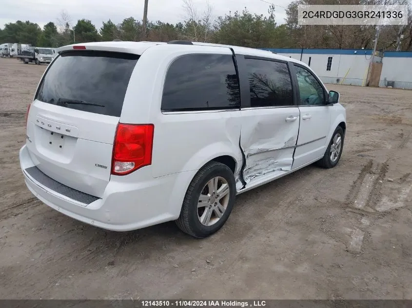 2C4RDGDG3GR241336 2016 Dodge Grand Caravan Crew