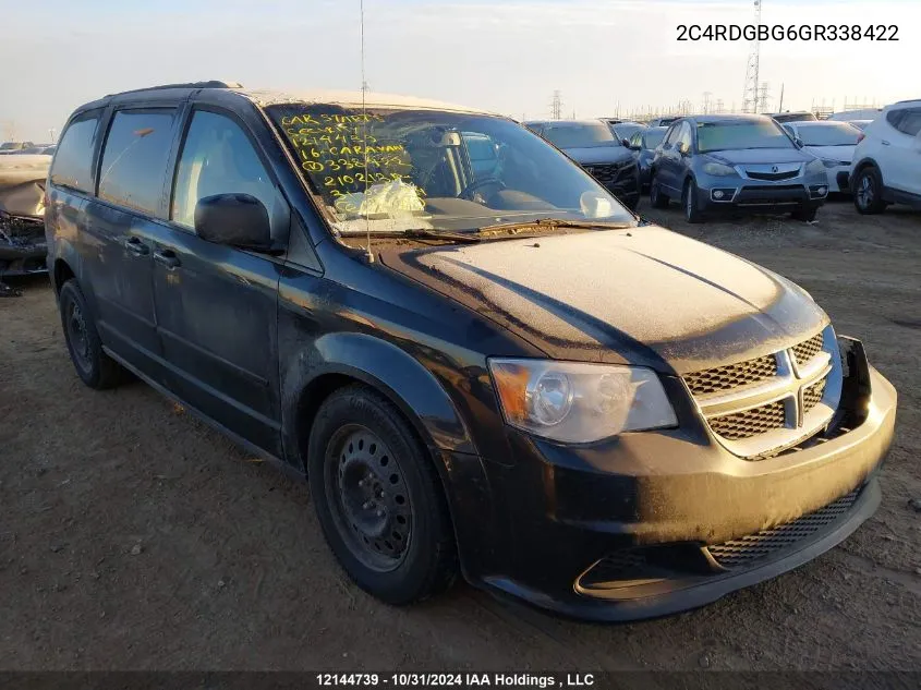 2016 Dodge Grand Caravan Se VIN: 2C4RDGBG6GR338422 Lot: 12144739