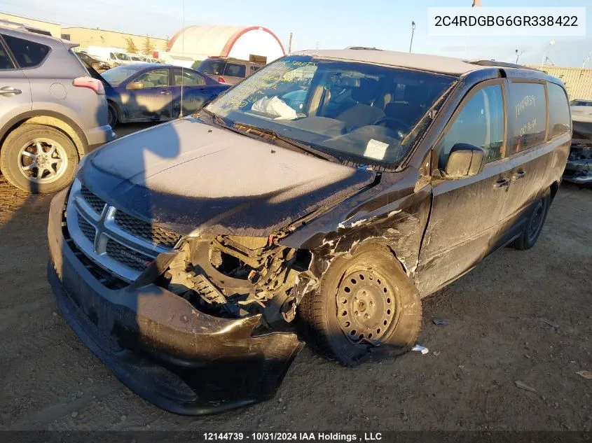 2016 Dodge Grand Caravan Se VIN: 2C4RDGBG6GR338422 Lot: 12144739