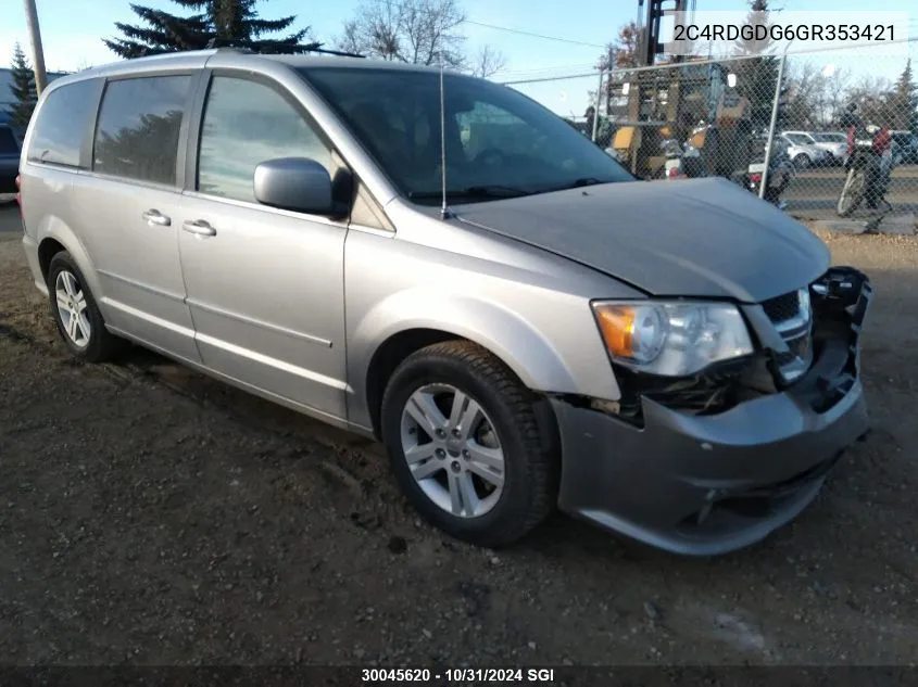 2016 Dodge Grand Caravan Crew VIN: 2C4RDGDG6GR353421 Lot: 30045620