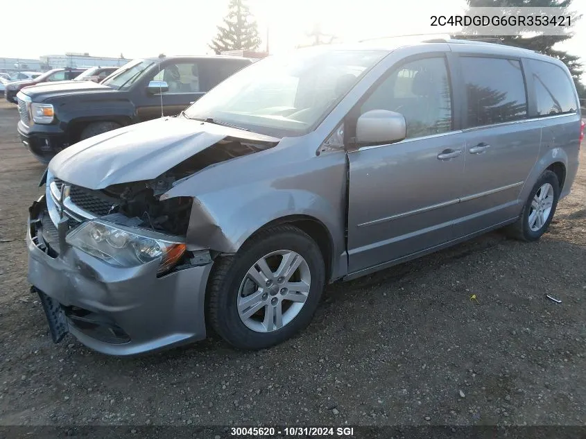 2016 Dodge Grand Caravan Crew VIN: 2C4RDGDG6GR353421 Lot: 30045620