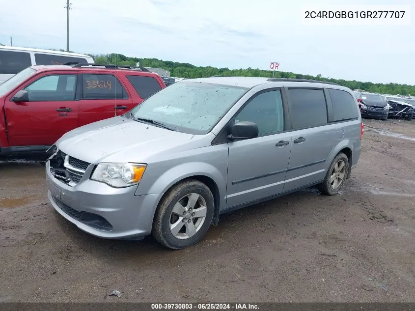 2016 Dodge Grand Caravan Se/Sxt VIN: 2C4RDGBG1GR277707 Lot: 39730803