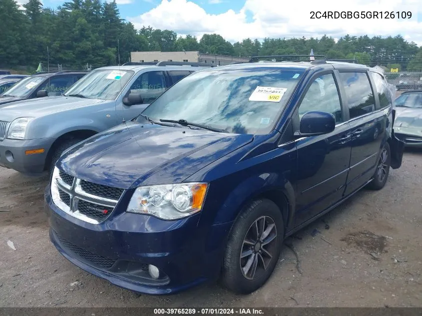 2016 Dodge Grand Caravan Se/Sxt VIN: 2C4RDGBG5GR126109 Lot: 39765289