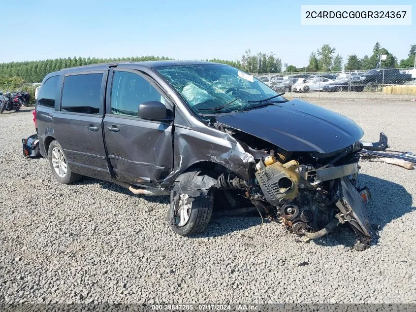 2C4RDGCG0GR324367 2016 Dodge Grand Caravan Sxt