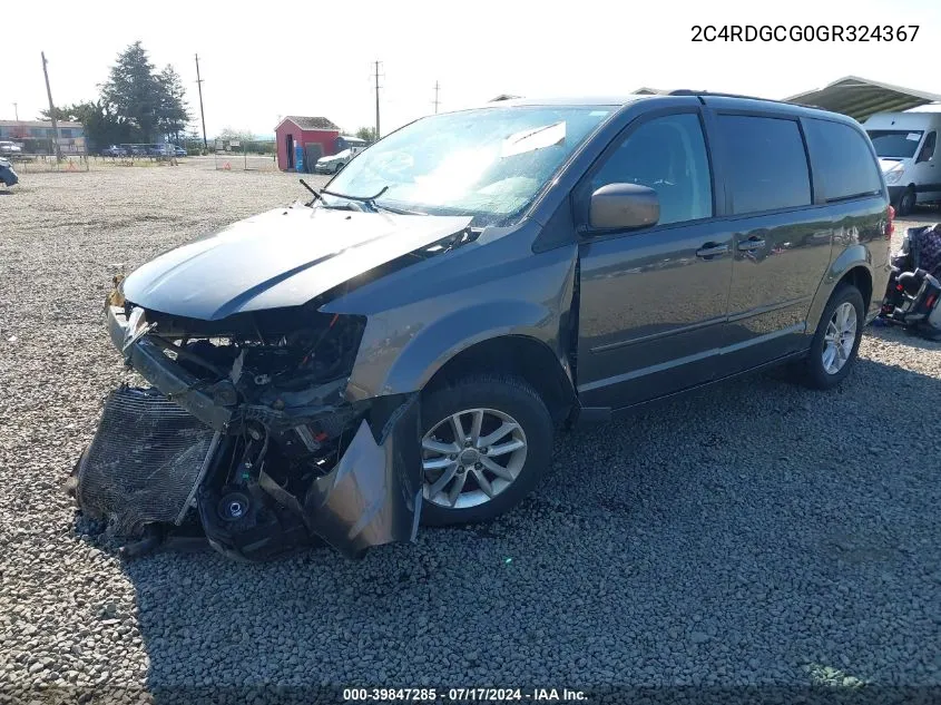 2016 Dodge Grand Caravan Sxt VIN: 2C4RDGCG0GR324367 Lot: 39847285