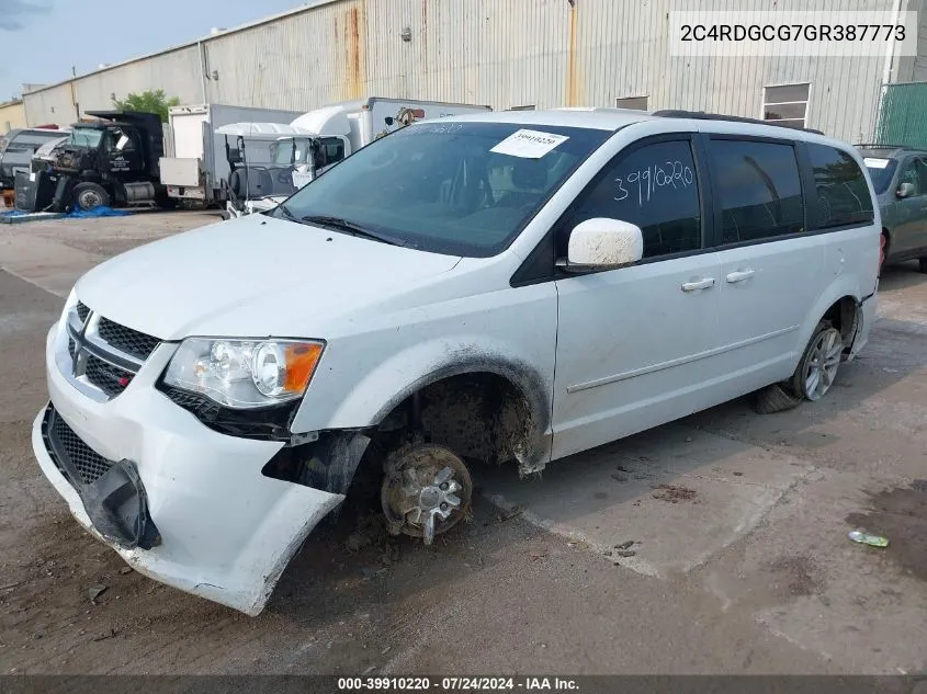 2C4RDGCG7GR387773 2016 Dodge Grand Caravan Sxt