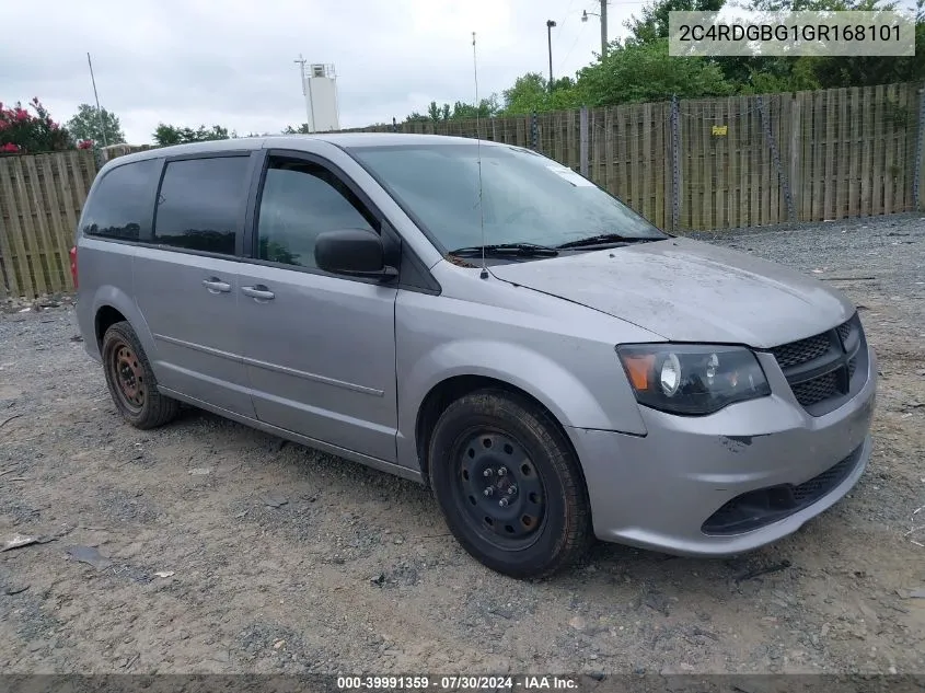 2016 Dodge Grand Caravan Se VIN: 2C4RDGBG1GR168101 Lot: 39991359