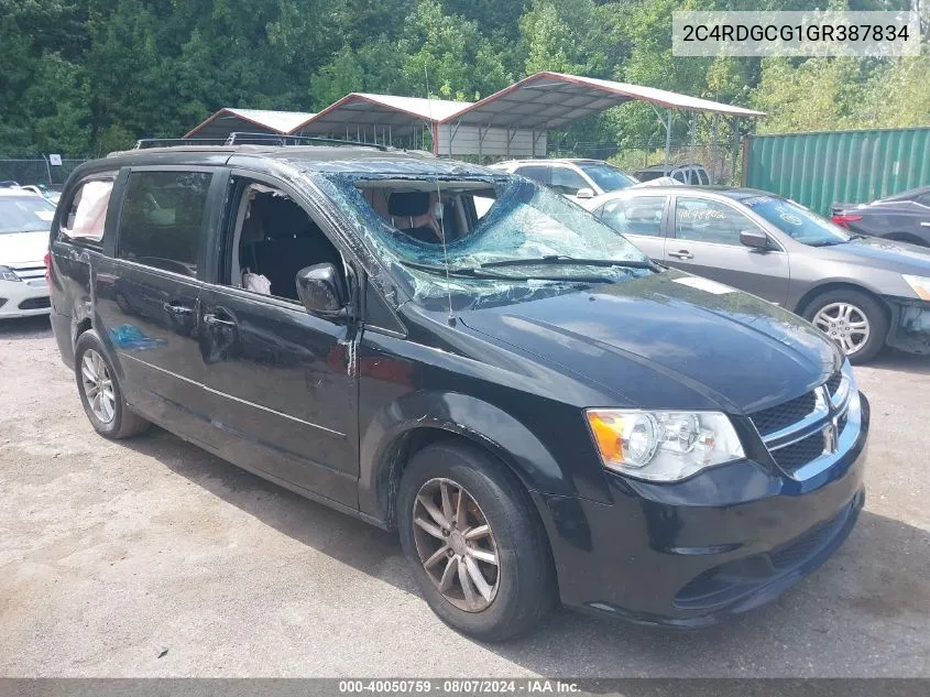 2C4RDGCG1GR387834 2016 Dodge Grand Caravan Sxt