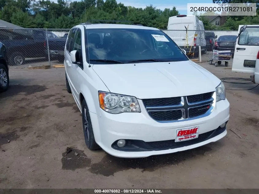 2016 Dodge Grand Caravan Sxt VIN: 2C4RDGCG1GR271081 Lot: 40076082