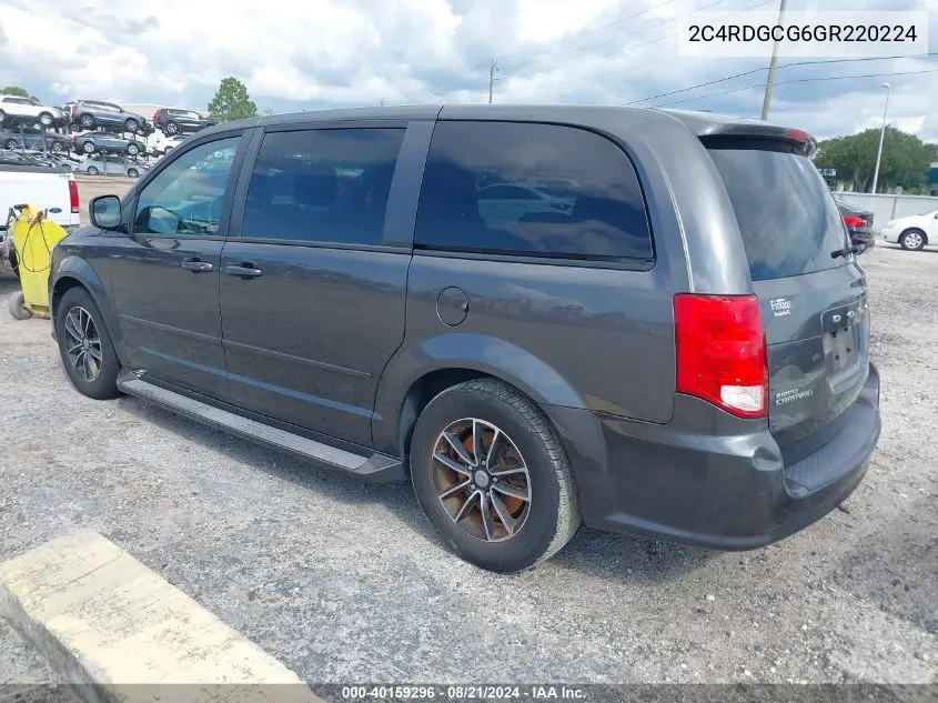 2C4RDGCG6GR220224 2016 Dodge Grand Caravan Sxt