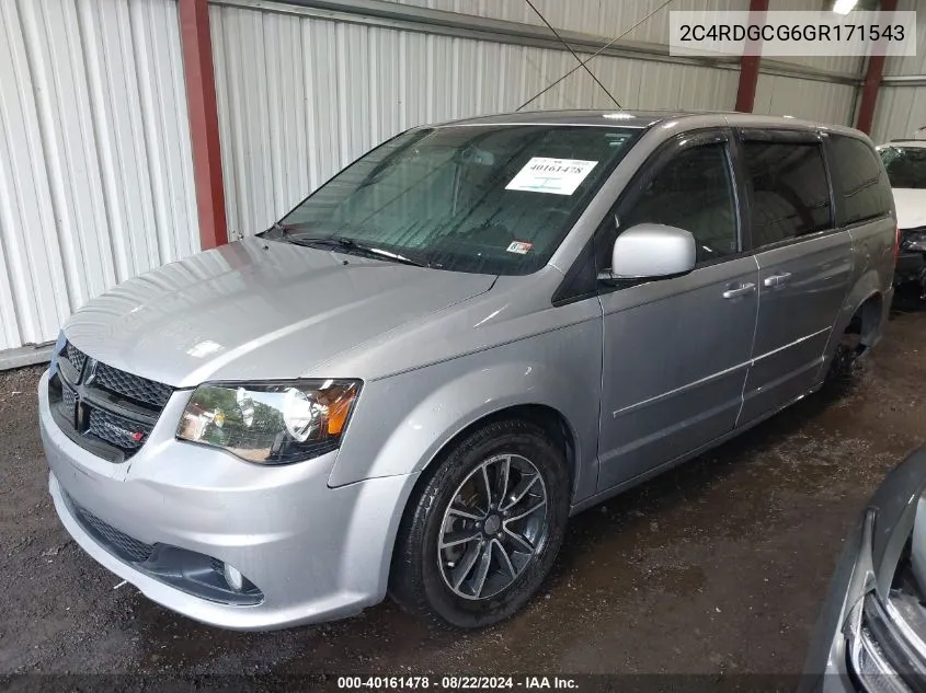 2C4RDGCG6GR171543 2016 Dodge Grand Caravan Sxt