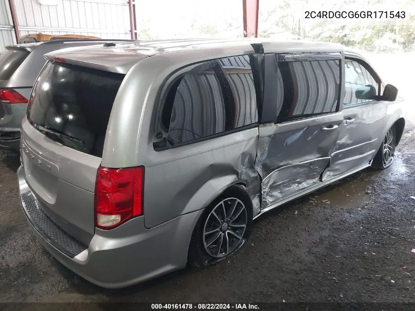 2C4RDGCG6GR171543 2016 Dodge Grand Caravan Sxt