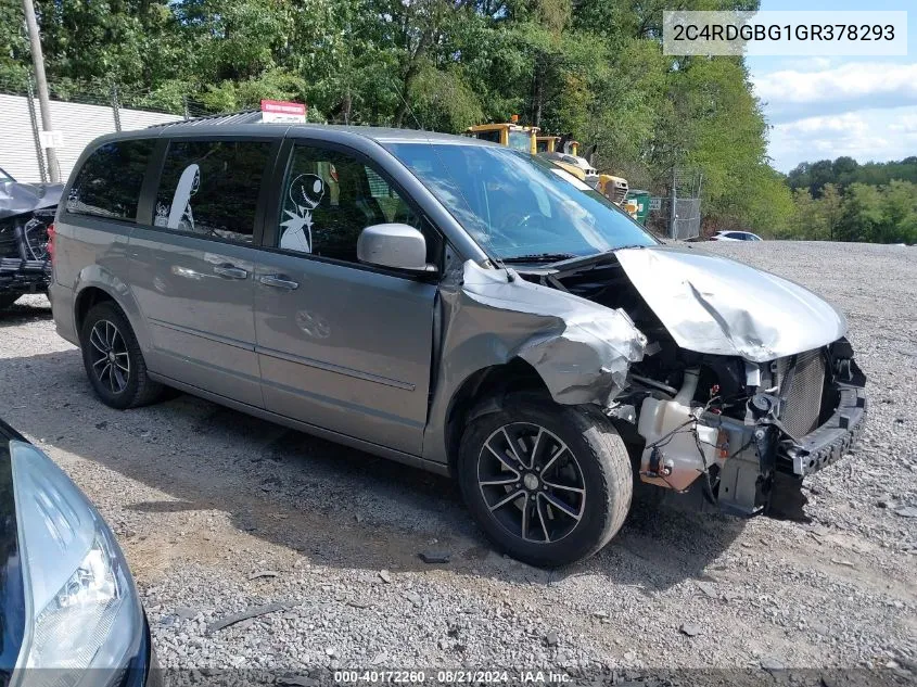 2C4RDGBG1GR378293 2016 Dodge Grand Caravan Se Plus