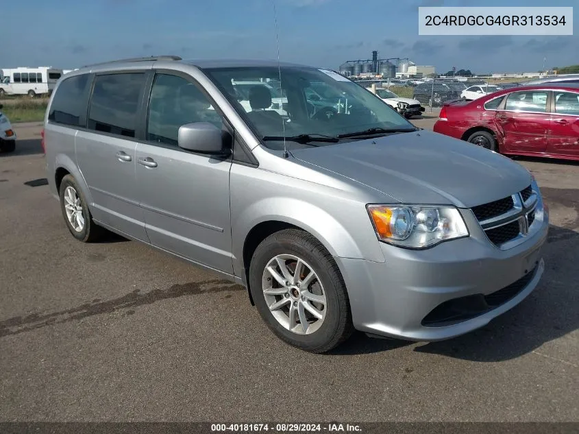 2016 Dodge Grand Caravan Sxt VIN: 2C4RDGCG4GR313534 Lot: 40181674