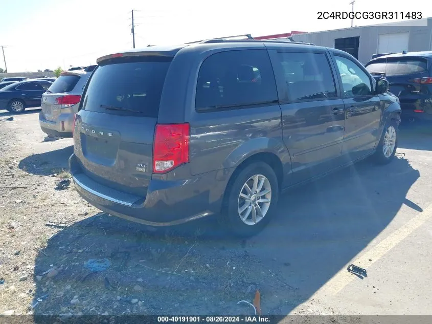 2C4RDGCG3GR311483 2016 Dodge Grand Caravan Sxt