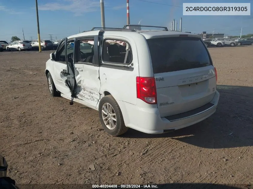 2016 Dodge Grand Caravan Sxt VIN: 2C4RDGCG8GR319305 Lot: 40204408