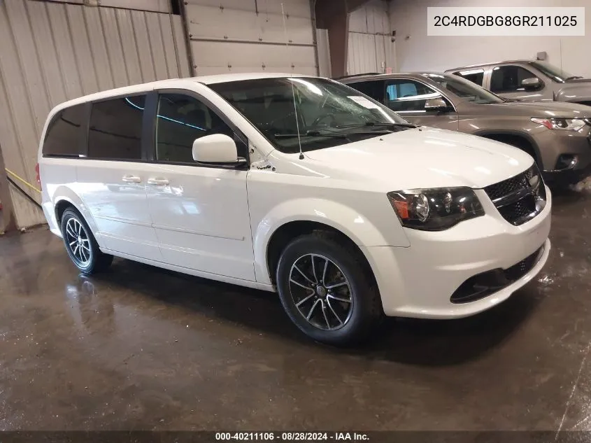 2016 Dodge Grand Caravan Se Plus VIN: 2C4RDGBG8GR211025 Lot: 40211106