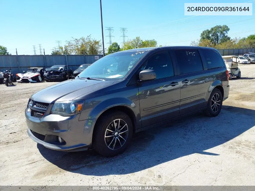 2C4RDGCG9GR361644 2016 Dodge Grand Caravan Sxt