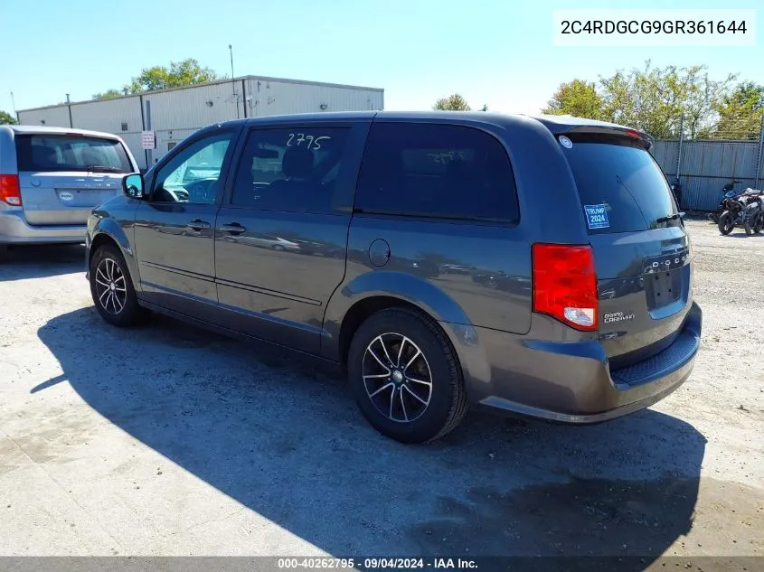 2C4RDGCG9GR361644 2016 Dodge Grand Caravan Sxt