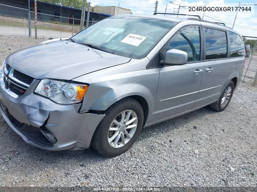 2016 Dodge Grand Caravan Sxt VIN: 2C4RDGCGXGR177944 Lot: 40267010