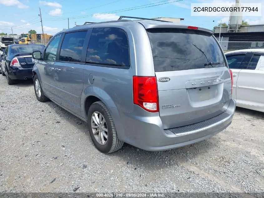 2C4RDGCGXGR177944 2016 Dodge Grand Caravan Sxt