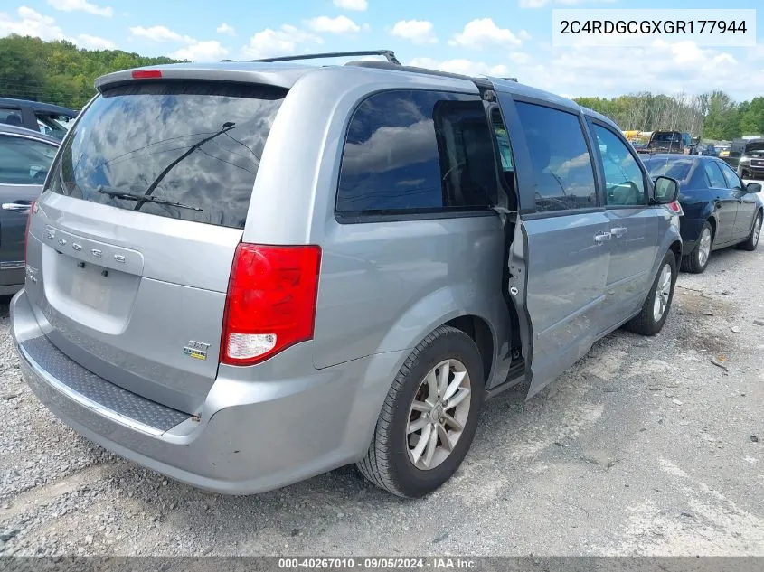 2C4RDGCGXGR177944 2016 Dodge Grand Caravan Sxt