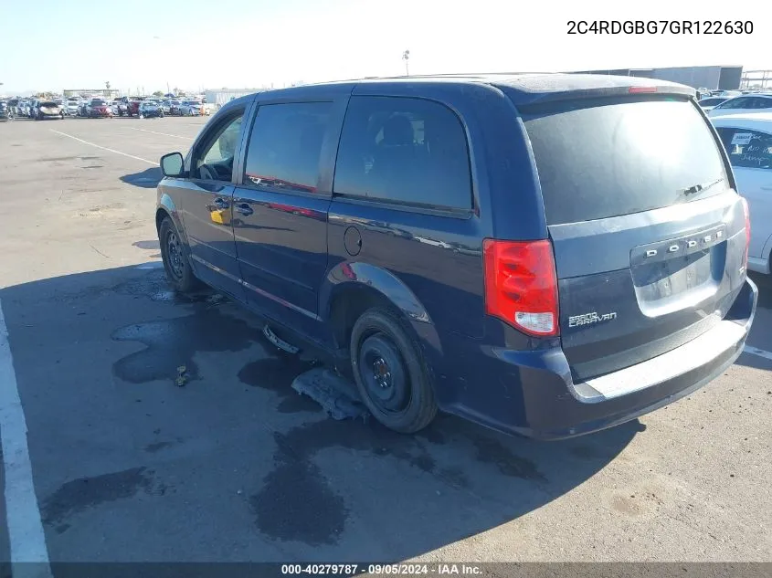 2C4RDGBG7GR122630 2016 Dodge Grand Caravan Se