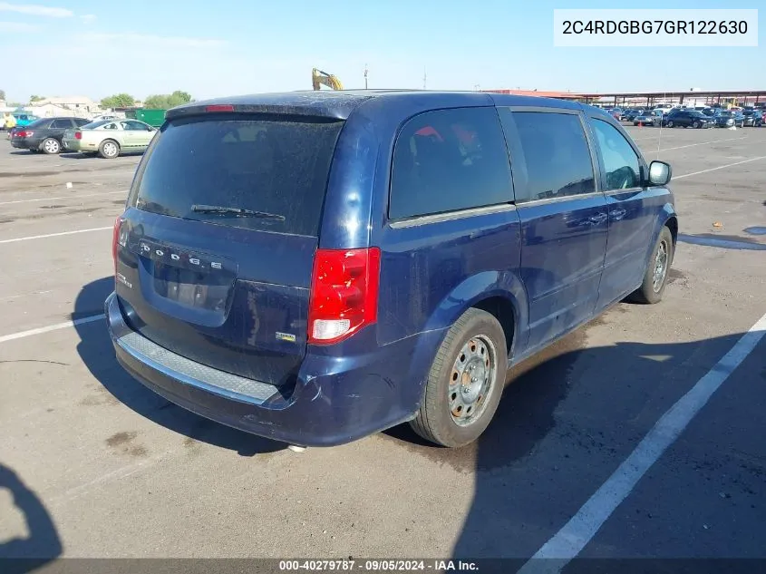 2C4RDGBG7GR122630 2016 Dodge Grand Caravan Se