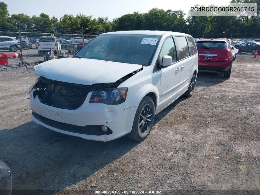 2016 Dodge Grand Caravan Sxt VIN: 2C4RDGCG0GR266745 Lot: 40294359