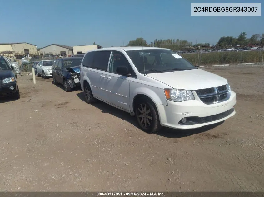 2C4RDGBG8GR343007 2016 Dodge Grand Caravan Se