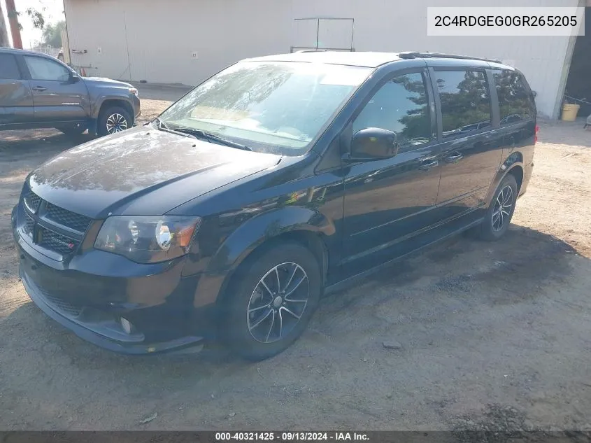 2C4RDGEG0GR265205 2016 Dodge Grand Caravan R/T