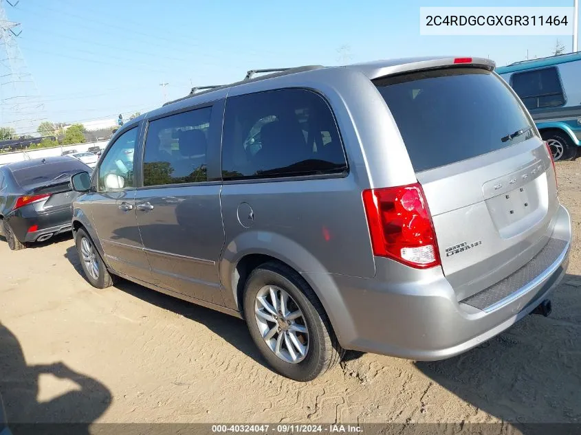 2016 Dodge Grand Caravan Sxt VIN: 2C4RDGCGXGR311464 Lot: 40324047