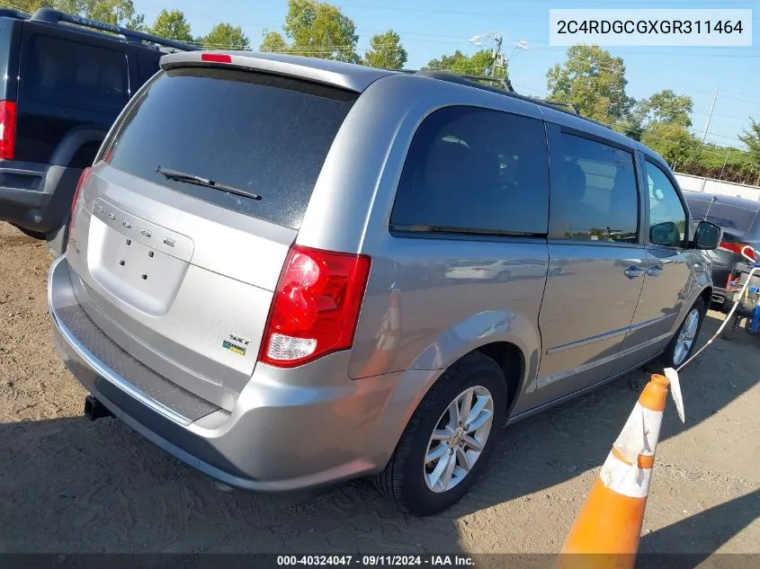 2C4RDGCGXGR311464 2016 Dodge Grand Caravan Sxt