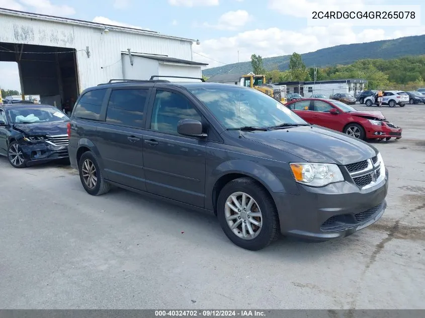 2C4RDGCG4GR265078 2016 Dodge Grand Caravan Sxt